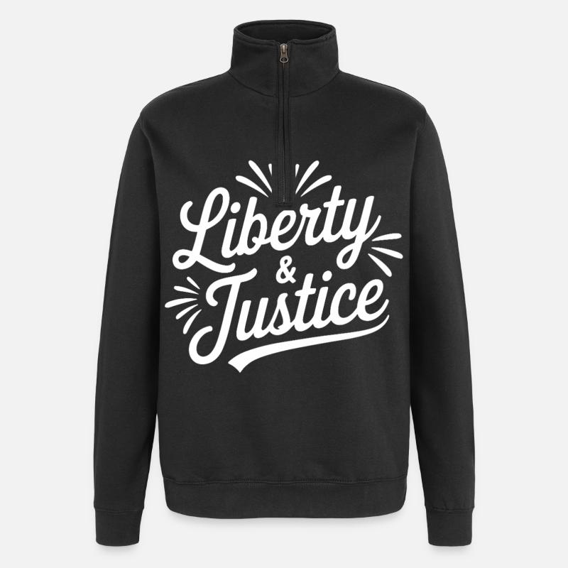 Scénario de Liberté & Justice - Sweat à zip 1/4 - noir