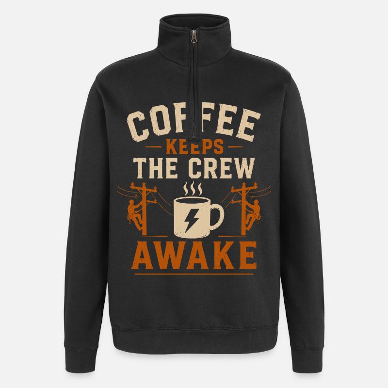 Technologie d’électricien Coffee Energy - Sweat à zip 1/4 - noir