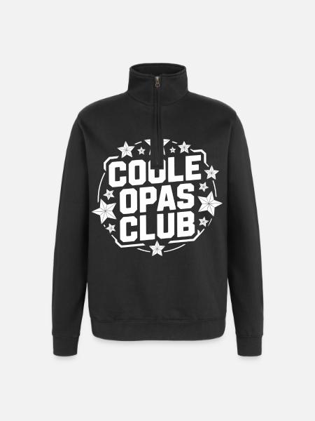 Cool Grandpas Club Logo - Quarter-Zip Sweatshirt - black