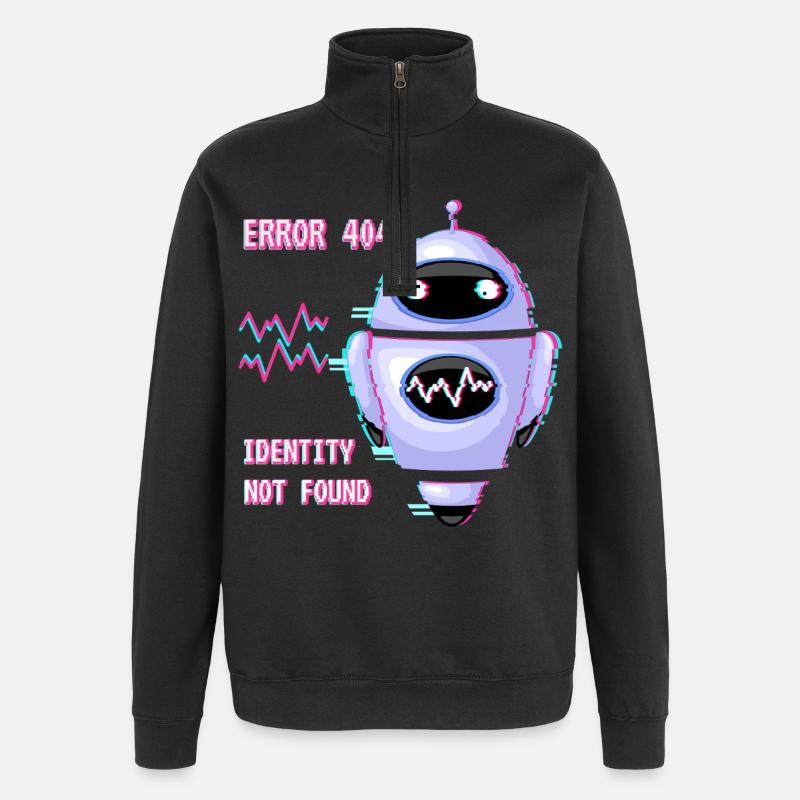 ERROR 404: Identity Not Found - Quarter-Zip Sweatshirt - black
