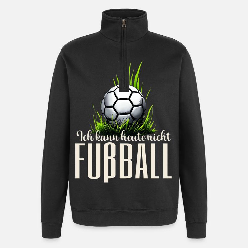 WM — Fußball ruft laut nicht ansprechen - Quarter-Zip-Sweatshirt - Schwarz
