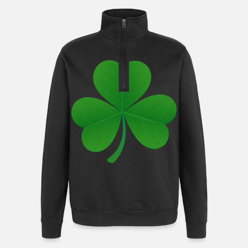 Shamrock - Sweat à zip 1/4 - noir