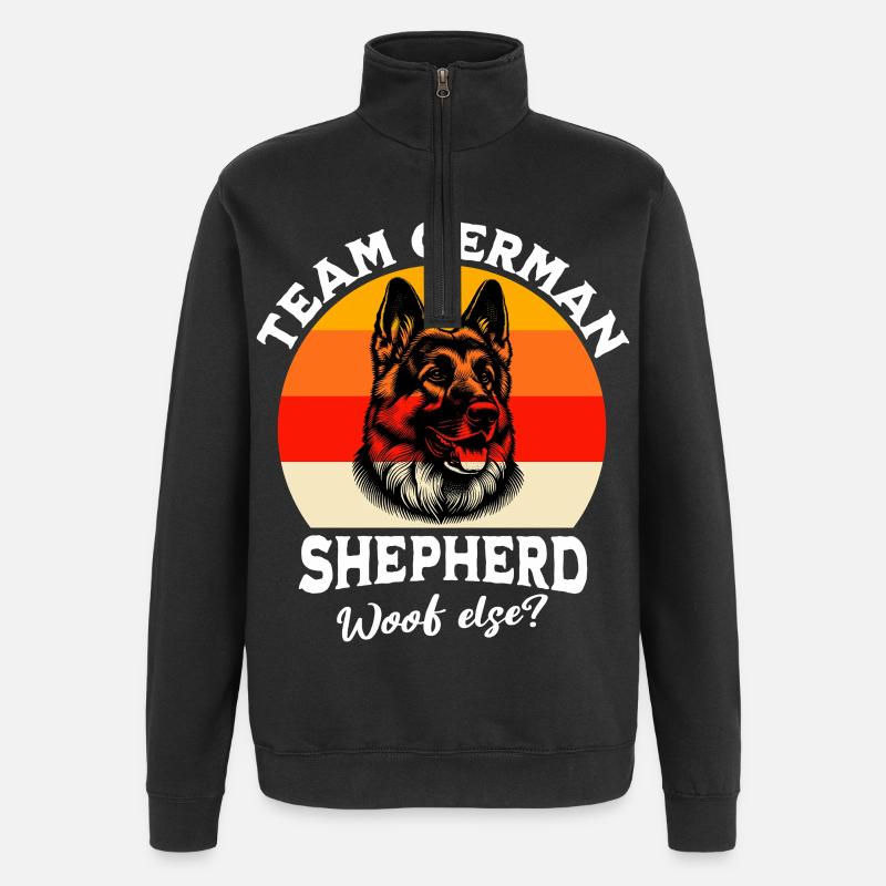 Équipe Berger Allemand - Sweat à zip 1/4 - noir