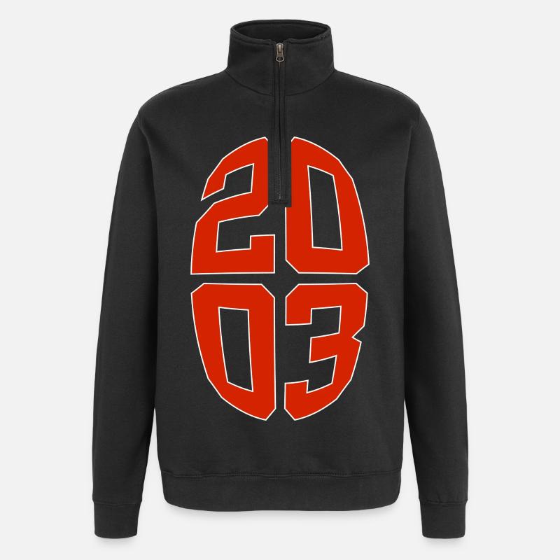 23 ANS 2003 23E ANNIVERSAIRE - Sweat à zip 1/4 - noir
