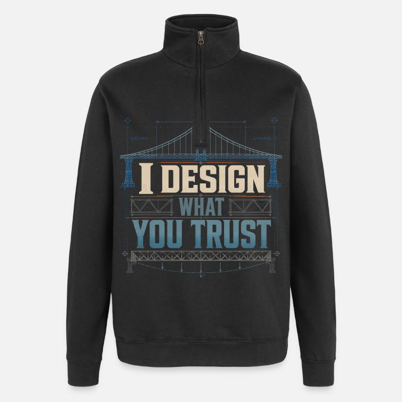 Bridge Engineer Civil Engineering - Quarter-Zip Sweatshirt - black