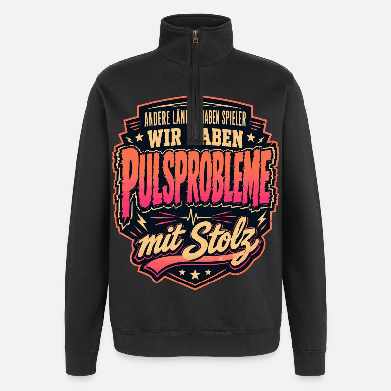 Pulsprobleme mit Stolz - Quarter-Zip-Sweatshirt - Schwarz