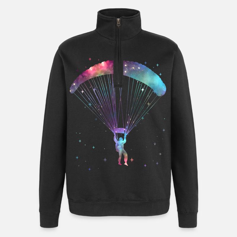 Parapente gleitschirmfliegen gleitschirm - Sweat à zip 1/4 - noir