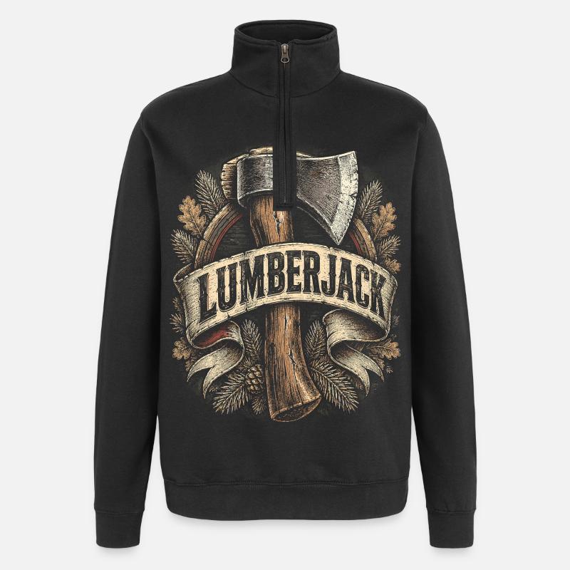 Lumberjacks Tree Cutters Lumberjacks - Quarter-Zip Sweatshirt - black