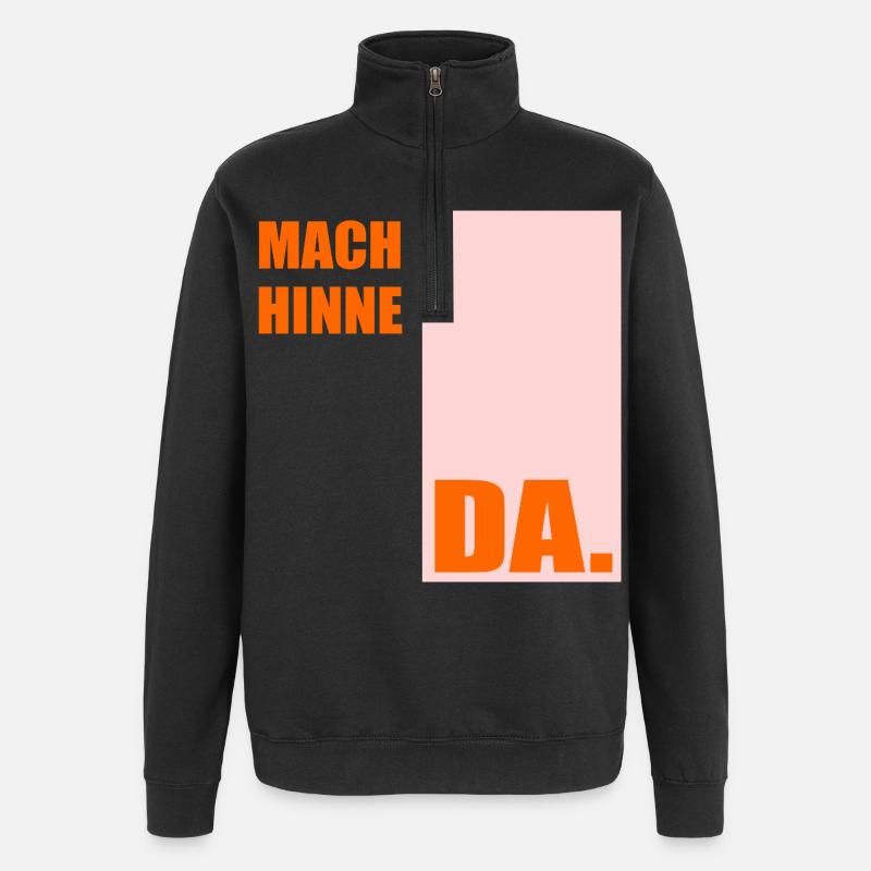 Berlinerisch Zeit Berlin - Quarter-Zip-Sweatshirt - Schwarz