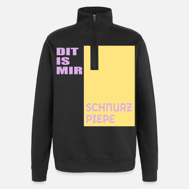 Berlinerisch doesn't matter Berlin - Quarter-Zip Sweatshirt - black
