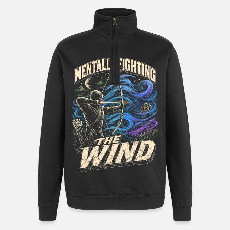 Archer à l’arc - Sweat à zip 1/4 - noir