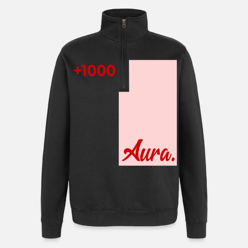 Bewertung Aura Punkte - Quarter-Zip-Sweatshirt - Schwarz