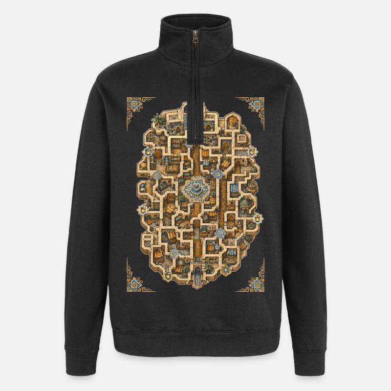 Marocain Marocain Marocain - Sweat à zip 1/4 - noir