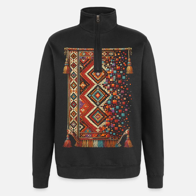 Marocain Marocain Marocain - Sweat à zip 1/4 - noir