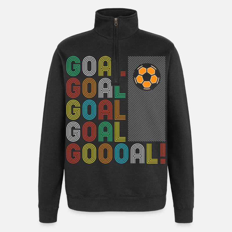 Tor Tor Goooal! - Quarter-Zip-Sweatshirt - Schwarz