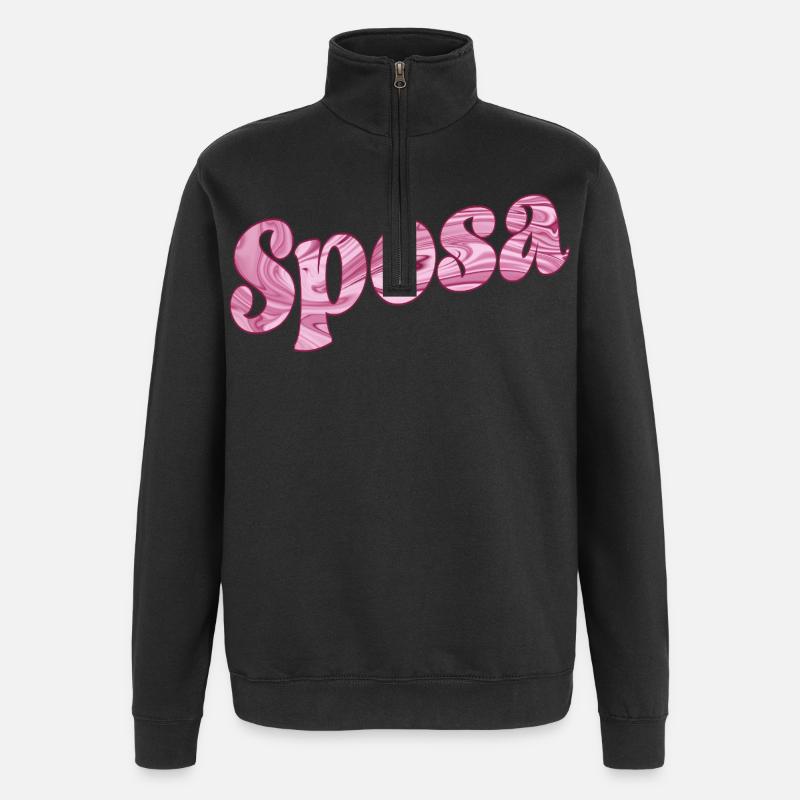 Mariée d’Italie - Sweat à zip 1/4 - noir