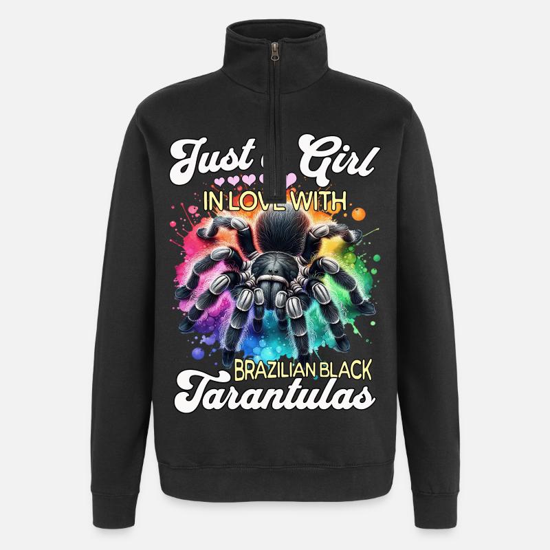 Fille Tarentule Noire - Sweat à zip 1/4 - noir