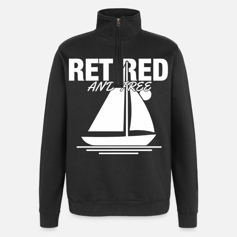 Endlich Rente Frei - Quarter-Zip-Sweatshirt - Schwarz
