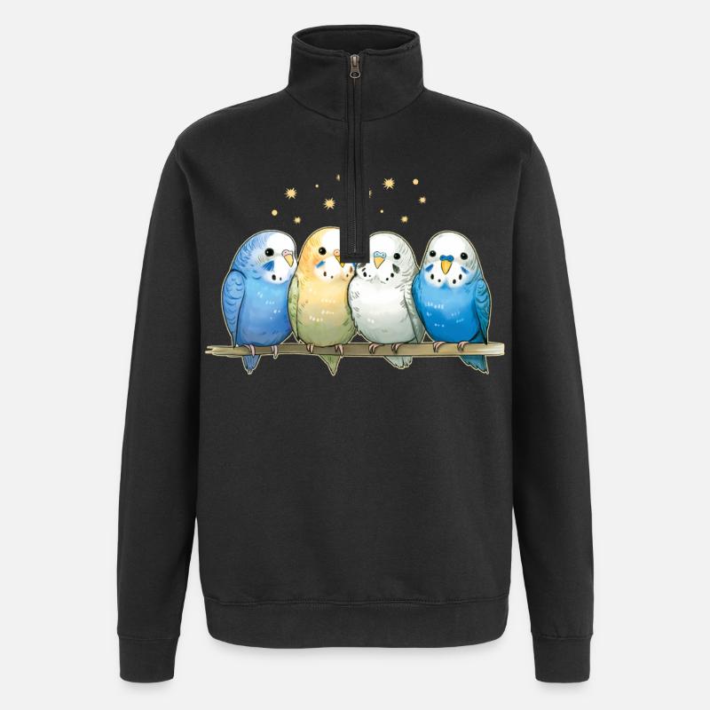 Budgie group - Quarter-Zip Sweatshirt - black
