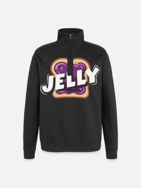 Peanut Butter & Jam Partner Look Design - Quarter-Zip Sweatshirt - black