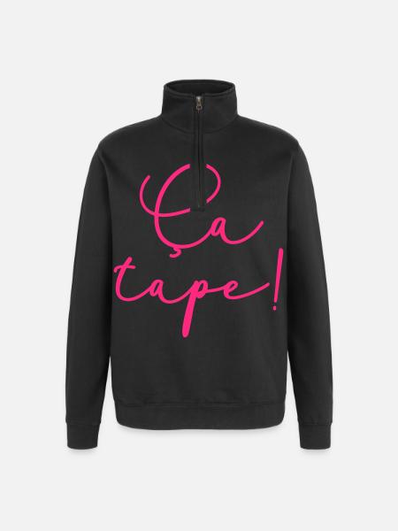 It's Hitting - What Heat - Quarter-Zip Sweatshirt - black