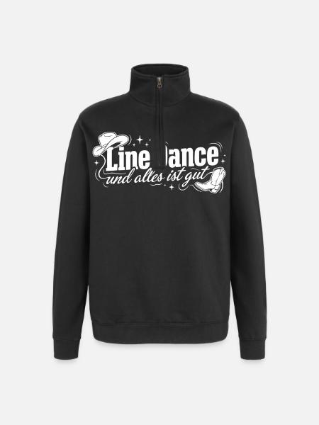 Line Dance: Alles ist gut - Quarter-Zip-Sweatshirt - Schwarz