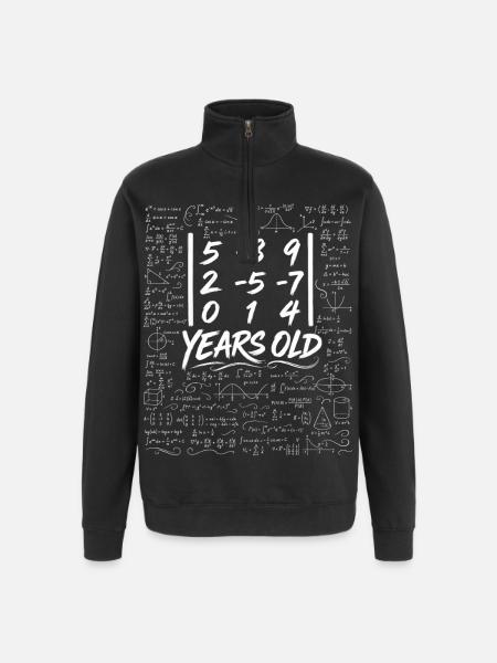 17. Jubiläum. Determinantenmatrix-Mathematik-Nerd lustig - Quarter-Zip-Sweatshirt - Schwarz