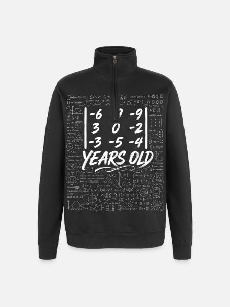 33. Jubiläum. Determinantenmatrix-Mathematik-Nerd lustig - Quarter-Zip-Sweatshirt - Schwarz