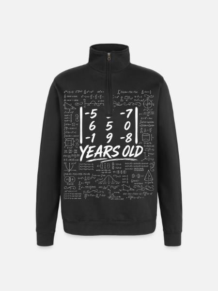 27. Jubiläum. Determinantenmatrix-Mathematik-Nerd lustig - Quarter-Zip-Sweatshirt - Schwarz