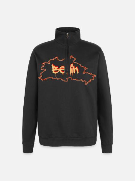 Berlin da city - Quarter-Zip Sweatshirt - black