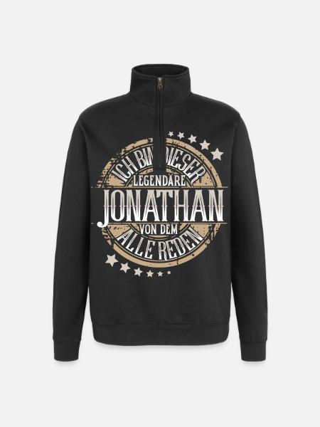 Jonathan - Quarter-Zip-Sweatshirt - Schwarz