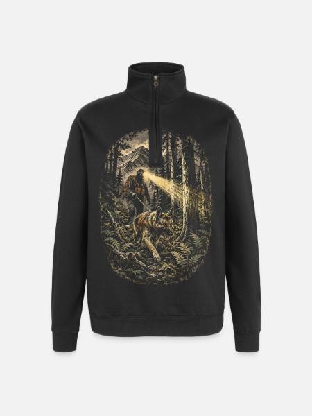 Rescue team - Quarter-Zip Sweatshirt - black
