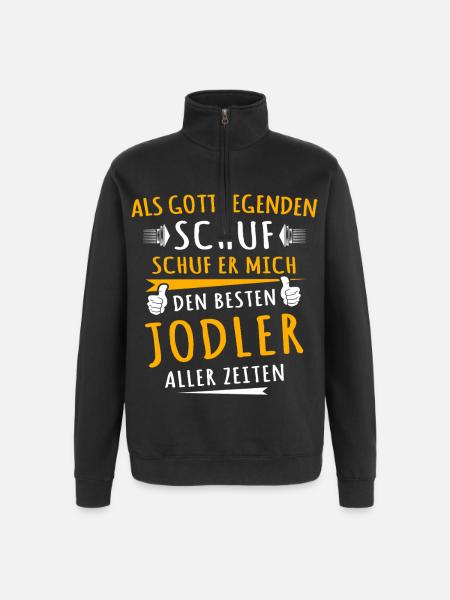 Jodler - Quarter-Zip-Sweatshirt - Schwarz