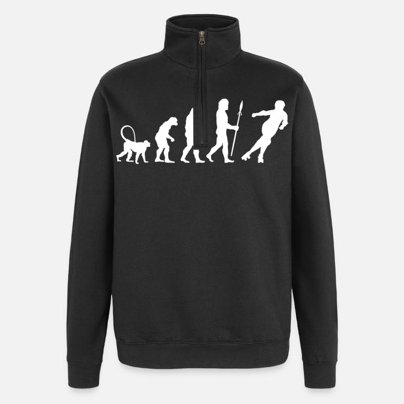 Développement du roller derby - Sweat à zip 1/4 - noir