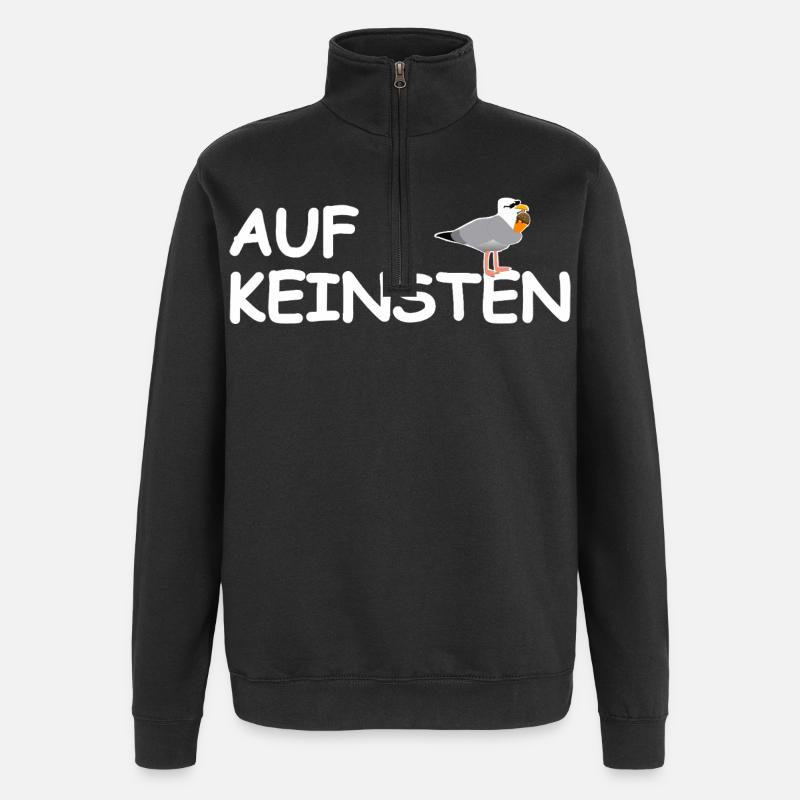 Sur aucune mouette - Sweat à zip 1/4 - noir
