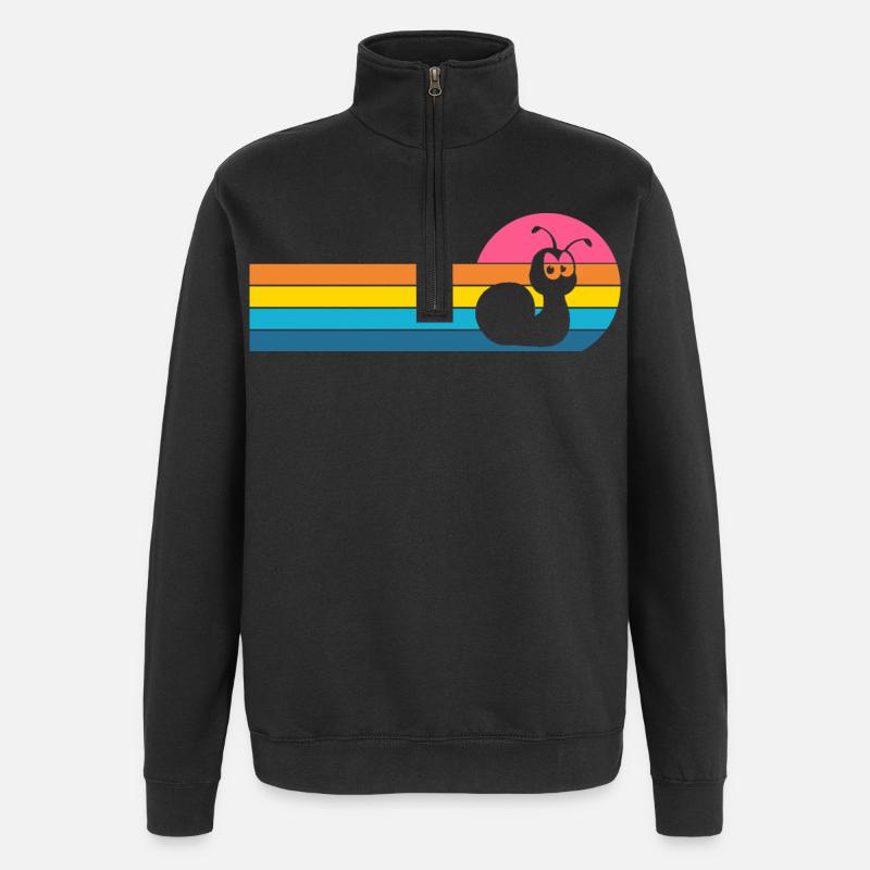 Schnecke - Quarter-Zip-Sweatshirt - Schwarz