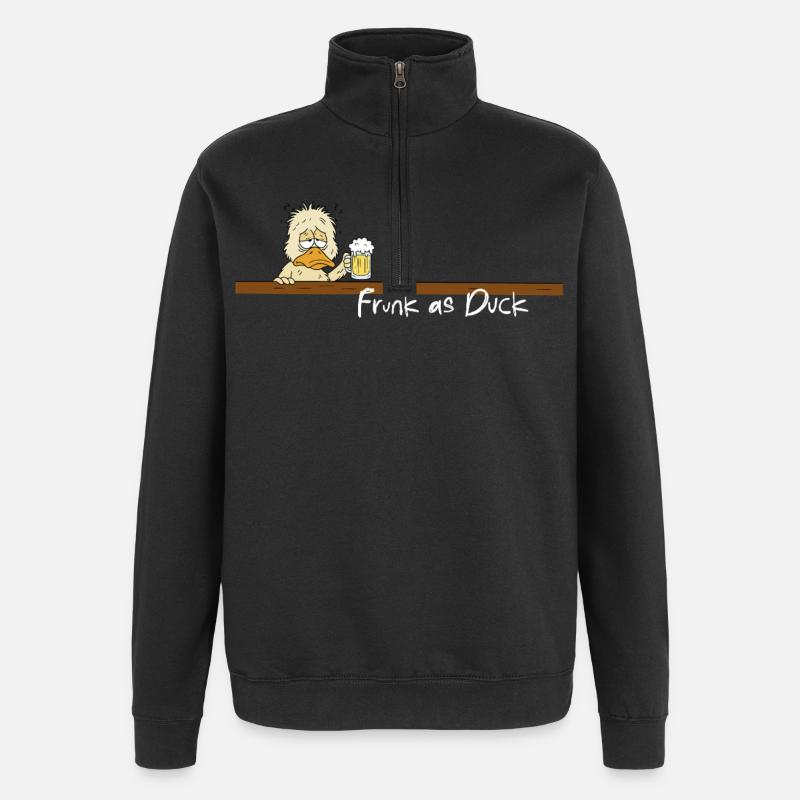 Frunk En tant que canard, drôle de jeu de mots en diant Duck Beer - Sweat à zip 1/4 - noir