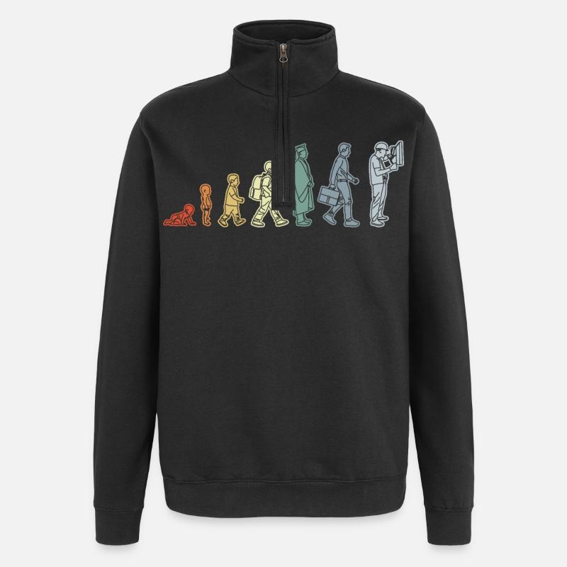 Elektriker Lebenszyklus - Quarter-Zip-Sweatshirt - Schwarz