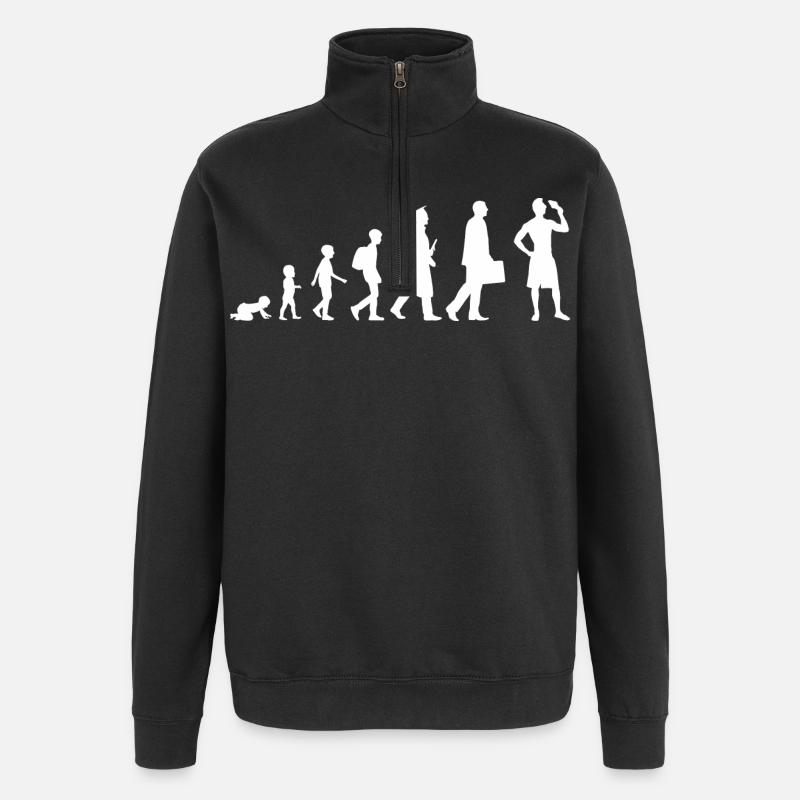 Eiscreme Evolution - Quarter-Zip-Sweatshirt - Schwarz
