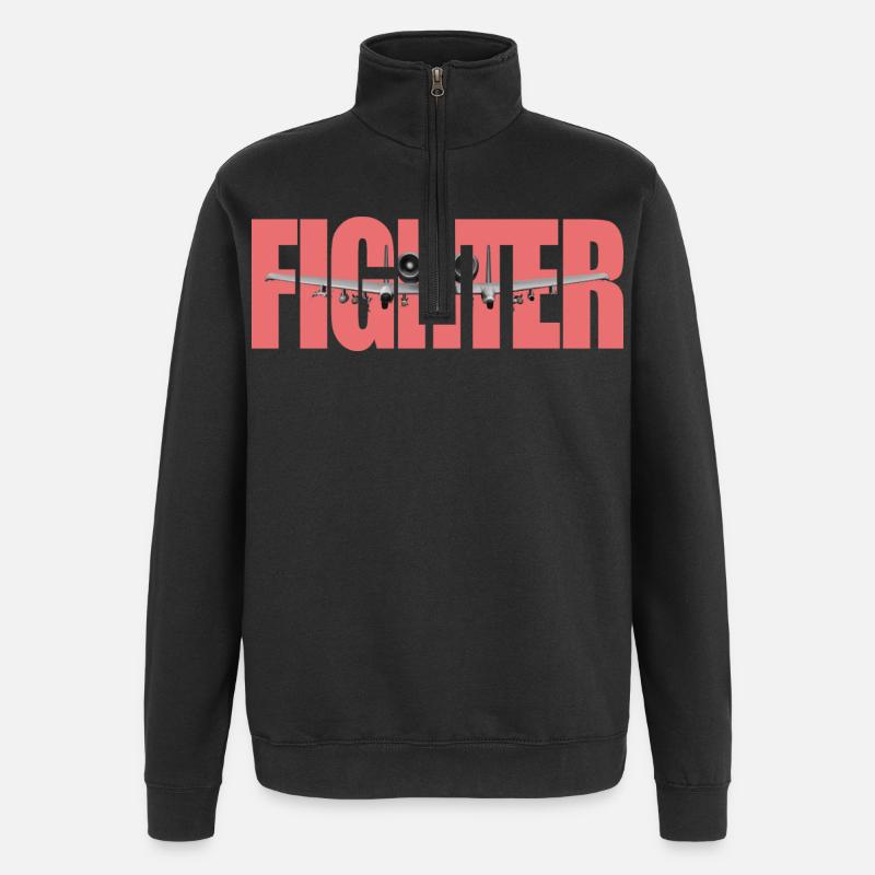 Chasseur A-10 Thunderbolt II - Sweat à zip 1/4 - noir