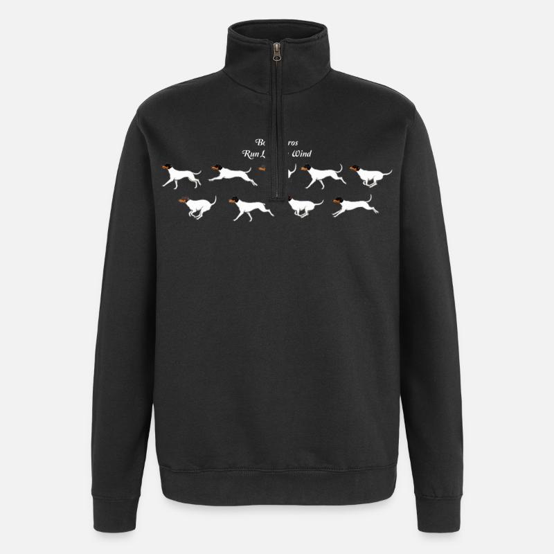 Les Bodegueros courent comme le vent - Sweat à zip 1/4 - noir
