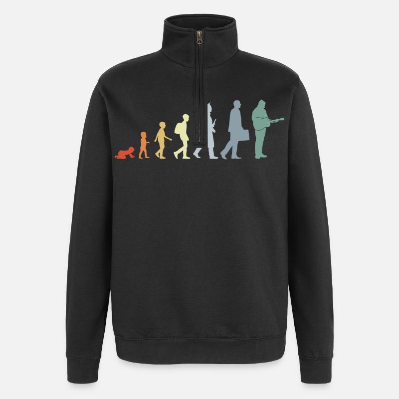 Évolution du guitariste - Sweat à zip 1/4 - noir