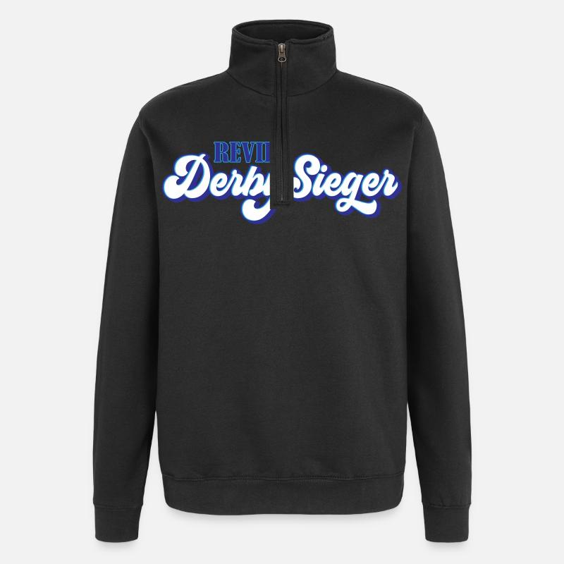 Farben änderbar | Revier Derbysieger - Quarter-Zip-Sweatshirt - Schwarz