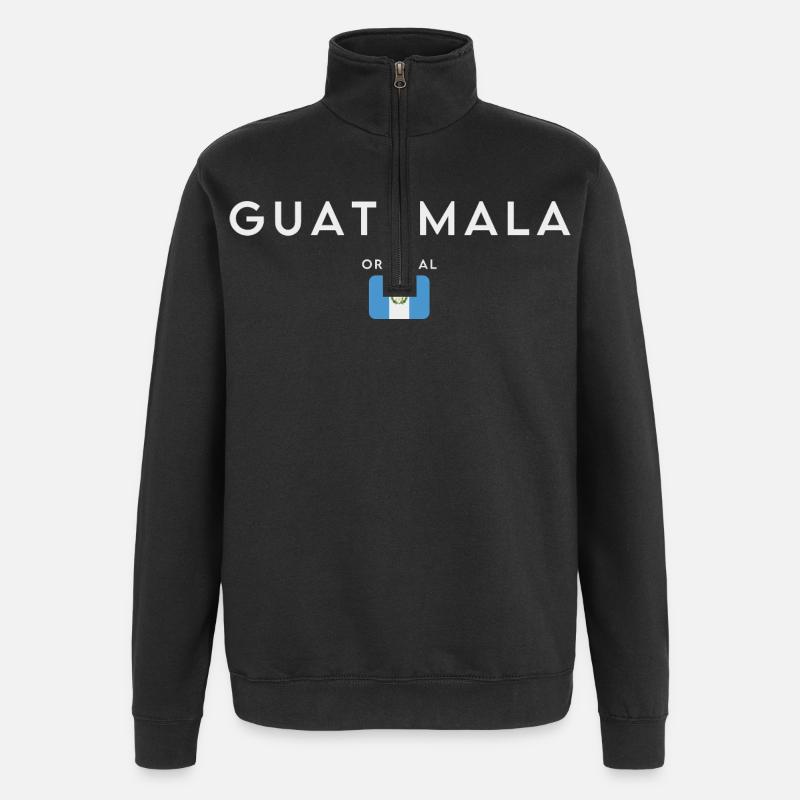 Guatemalan flag, Guatemalan pride - Quarter-Zip Sweatshirt - black