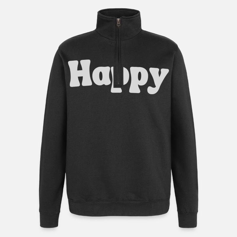 Content - Sweat à zip 1/4 - noir