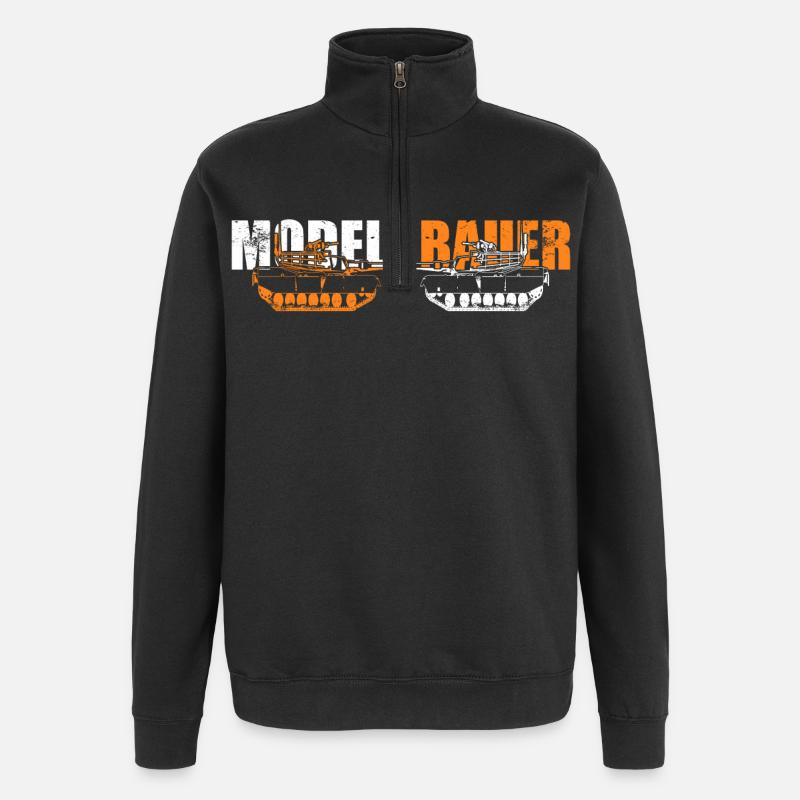 Modellbauer - Quarter-Zip-Sweatshirt - Schwarz