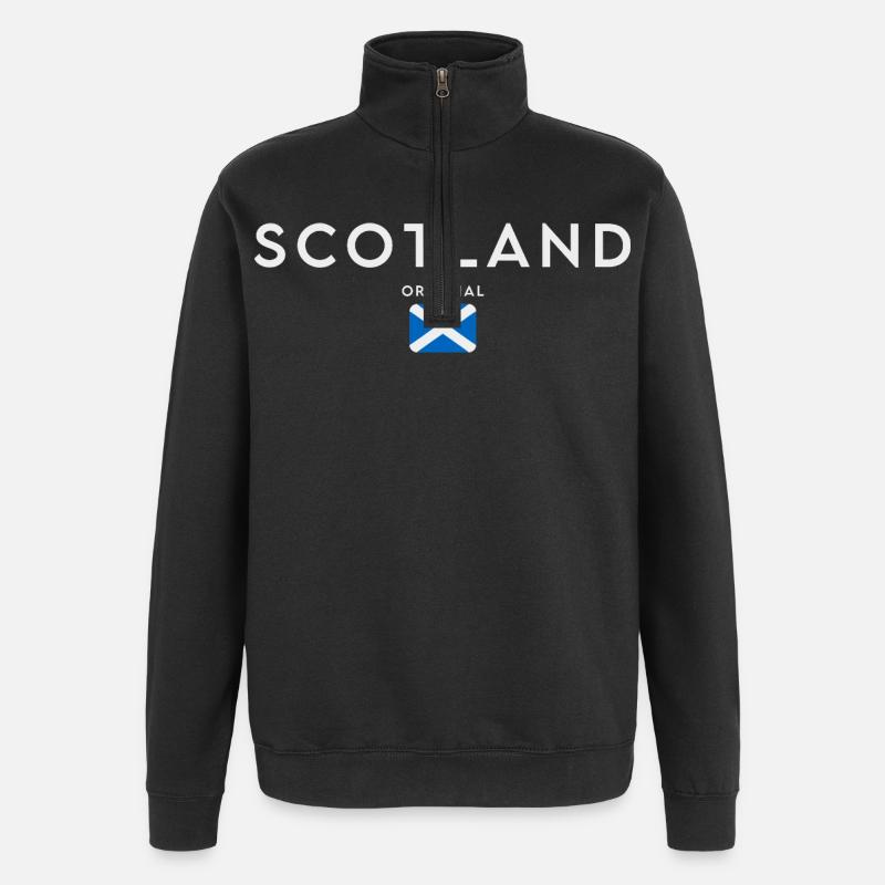 Flagge von Schottland, Schottischer Stolz - Quarter-Zip-Sweatshirt - Schwarz