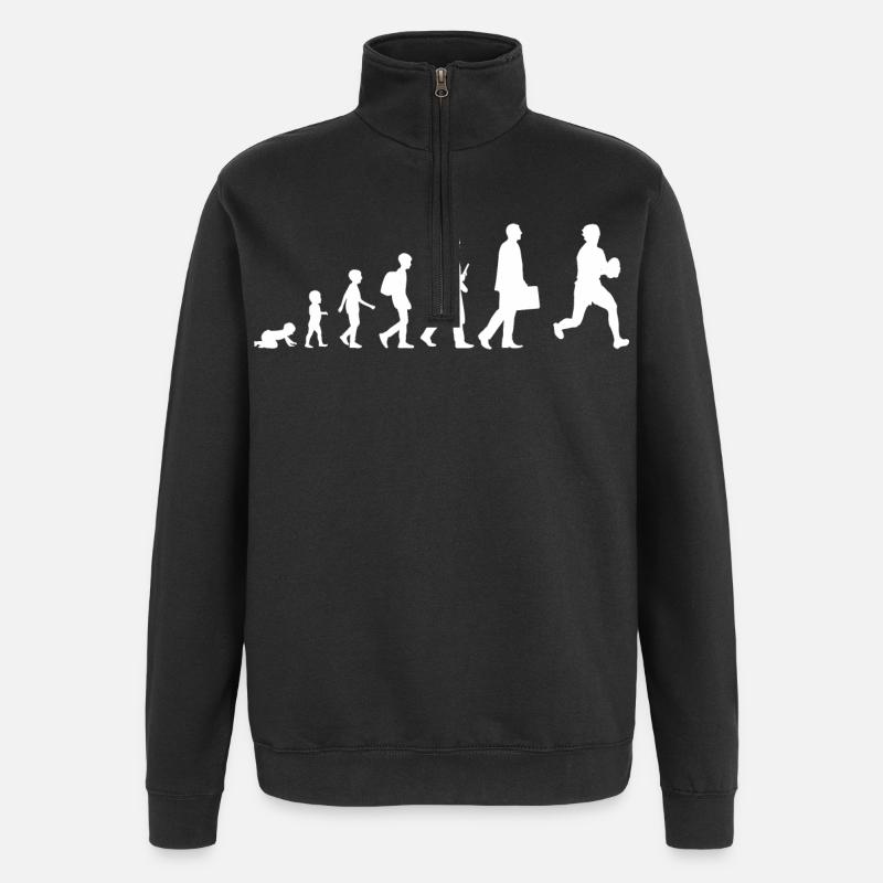 Évolution du rugby - Sweat à zip 1/4 - noir