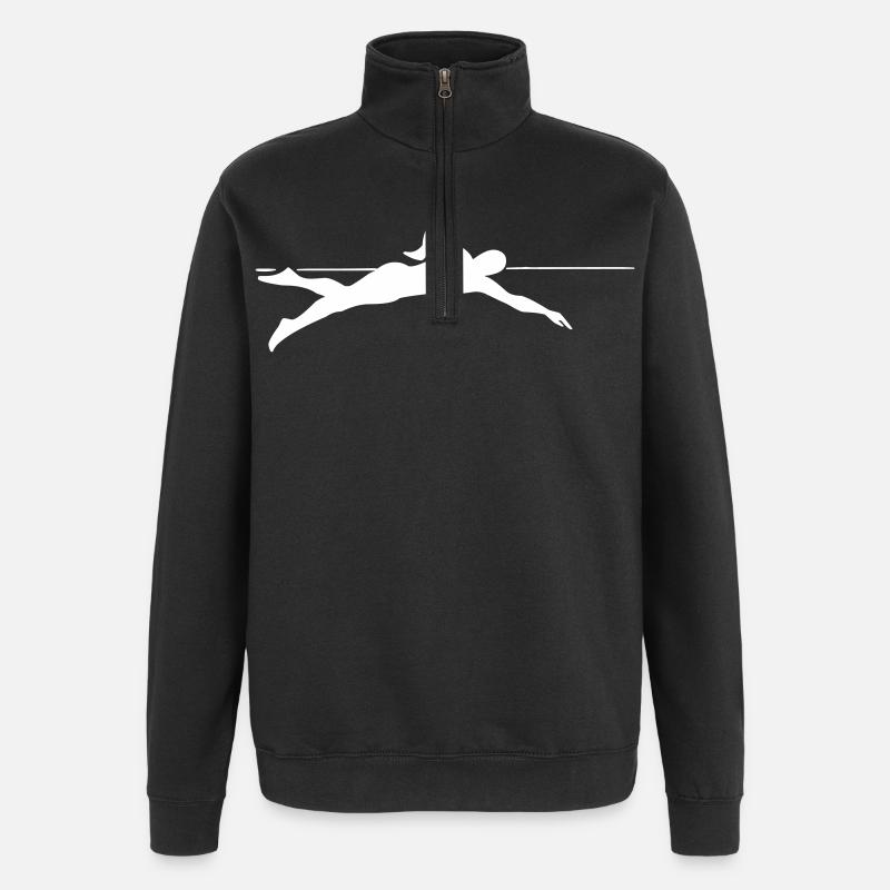 Dynamic Sprinter Line Graphics - Quarter-Zip Sweatshirt - black