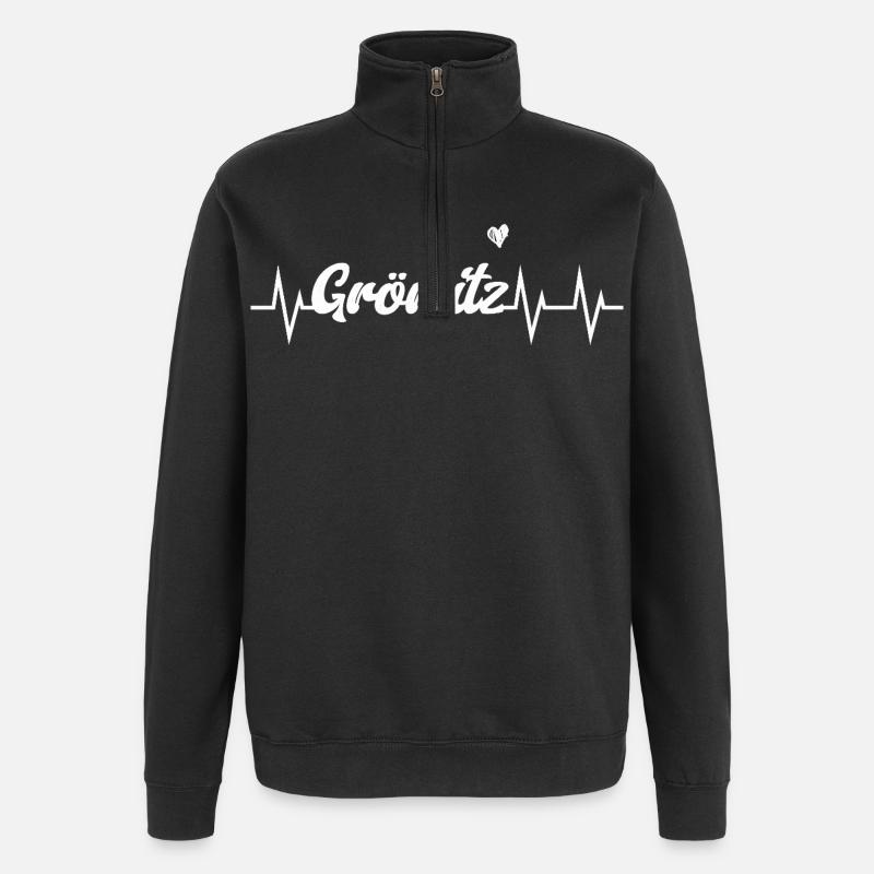 Battement de cœur Grömitz - Sweat à zip 1/4 - noir